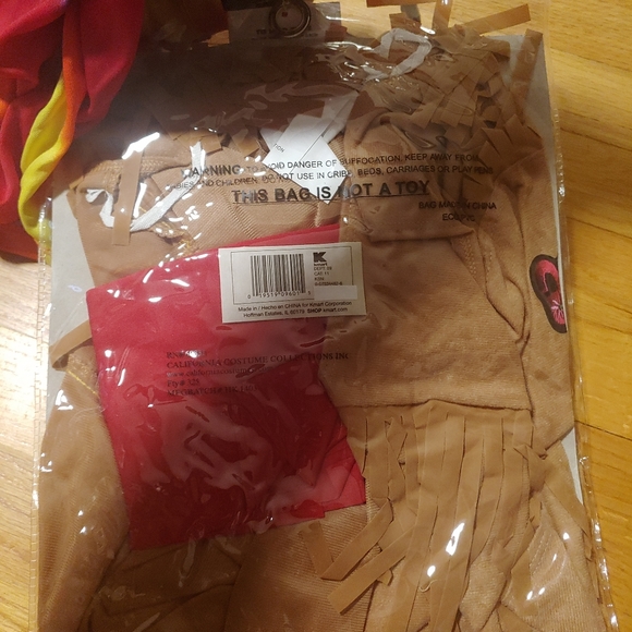 Totally Ghoul Halloween Costume Tie dyed Hippie Shirt Fringe Vest MENS MEDIUM - Picture 6 of 8